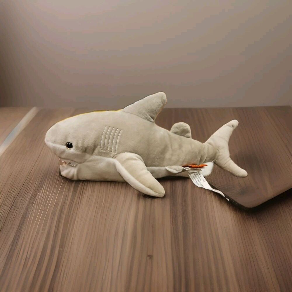 Plush Great White Shark (13 inch) Stuffed Toy 13" AP Adventure Planet